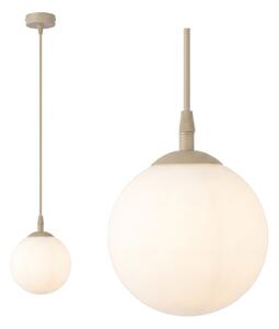 Lustr na lanku COSMO 1xE14/10W/230V pr. 14 cm béžová/bílá