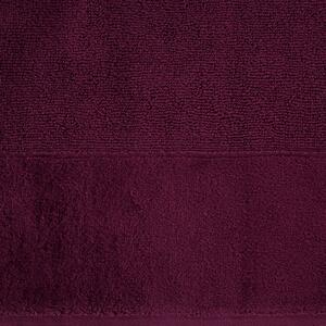 Bavlněný froté ručník s velurovou bordurou LINDA 50x90 cm, amarant, 550 gr Mybesthome Varianta: ručník - 1 kus 50x90 cm