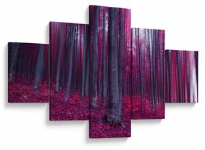 Obraz růžového lesa (125x70 cm)