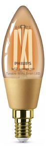 WiZ Smart LED Svíčková žárovka Filament oranžová 4,9 W (ekv. 25 W) 370lm C35 E14