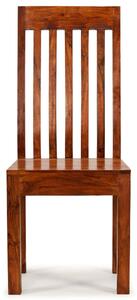 Jídelní židle 2 ks masivní dřevo s medovým povrchem moderní