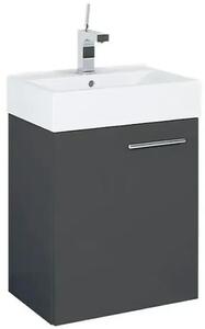 German Sada koupelnového nábytku Tiny / skříňka s umyvadlem / 61 × 45 × 30,5 cm / dřevotříska / bílá / černá