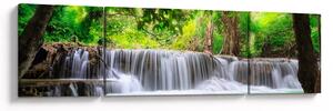 Obraz vodopádu v Kanchanaburi, Thajsko (170x50 cm)