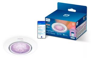 Philips LED bodové svítidlo GU10, sada s RGB žárovkou, bílá, 1 ks
