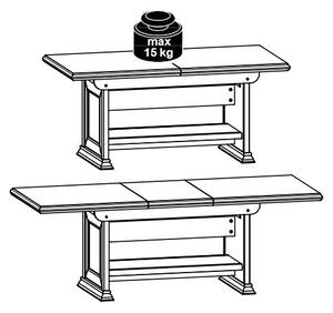 KENT konferenční stolek kaštan ELAST 130/170 Barva zboží: kaštan, Výška: 60,0;76, Šířka: 67