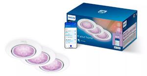 Philips LED bodové svítidlo GU10, sada s RGB žárovkou, bílá, 3 režimy
