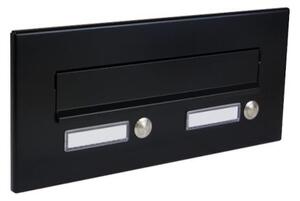 DOLS ČD-3 RAL9005 - čelní deska poštovní schránky k zazdění, s 2x jmenovkou a 2x zvonkovým tlačítkem, antracit