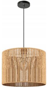 Závěsné svítidlo TOOLIGHT hnědé dřevěné boho 1xE27 22 cm
