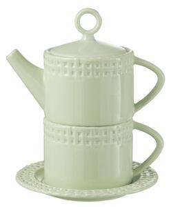 Zelený keramický Tea for One Hella Pastel Green - 18*16*22 cm
