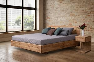 Dubová postel z masivu Pavla včetně roštu a úložného prostoru - 120x200 cm