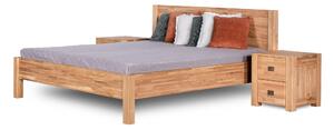 Dubová postel masiv Troja včetně roštu - 140x200 cm