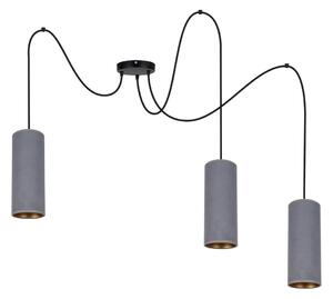 HEXE Lustr na lanku AVALO 3xE27/60W/230V šedá HX0099