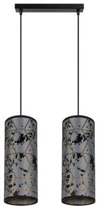 HEXE Lustr na lanku AVALO 2xE27/60W/230V šedá/černá HX0108