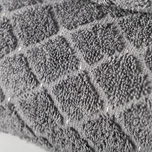 Bavlněný froté ručník se vzorem OLIWIER 50x90 cm tmavě šedá 520 gr Mybesthome