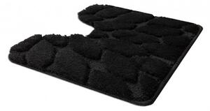 Sada koupelnových koberečků SUPREME STONES kamínky, černá