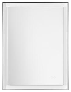 Černé závěsné zrcadlo s LED osvětlením Nova Luce Deca 80 x 60 cm