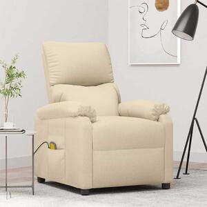 Masážní křeslo krémové textil 322455