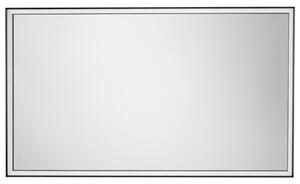 Černé závěsné zrcadlo s LED osvětlením Nova Luce Ambor 120 x 70 cm