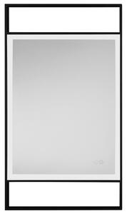 Černé závěsné zrcadlo s LED osvětlením Nova Luce Doul 106 x 60 cm