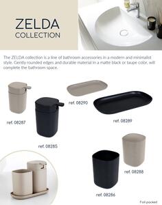 Erga Zelda, kosmetická miska na postavení 173x93 mm, béžová matná, ERG-08290