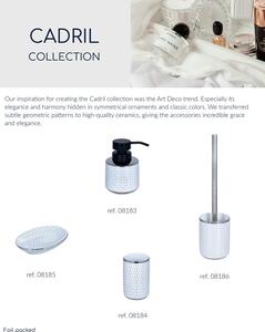 Erga Cadril, toaletní WC kartáč na postavení, bílý-chromový, ERG-08186