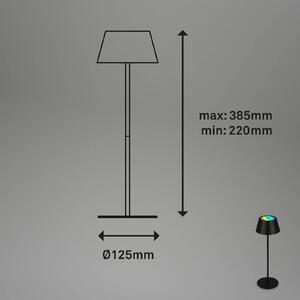 Stolní lampa LED Kiki s dobíjecí baterií RGBW, černá