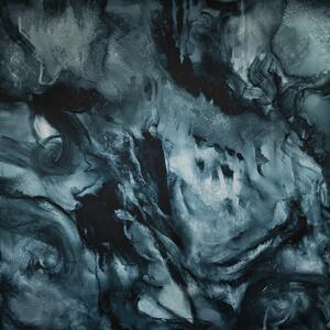Ručně malovaný obraz od Štěpánka Navarová - "Série Payne's Grey 04", rozměr: 130 x 130 cm
