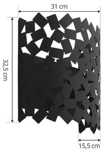 Nástěnné svítidlo Lucande Aeloria, černá barva, železo, 32,5 cm, E27