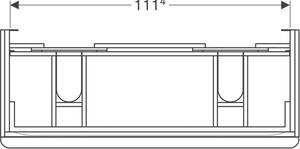 Geberit Smyle Square Koupelnová skříňka pro dvojumyvadlo 118,4 cm, ořech hickory 500.356.JR.1