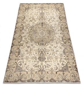 Ručně tkaný vlněný koberec Vintage 10311 rám / ornament, béžový