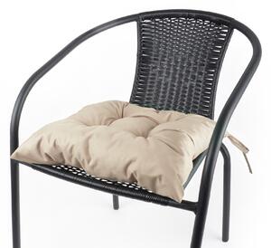 Zahradní prošívaný sedák na židli TRENTO světle béžová 42x42 cm Mybesthome