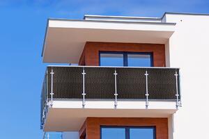 Balkonová ratanová zástěna MALMO, béžová/hnědá, výška 90 cm šířka různé rozměry 1300 g/m2 MyBestHome Rozměr: 90x100 cm