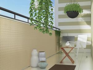 Balkonová ratanová zástěna MALMO, bílá, výška 90 cm šířka různé rozměry 1300 g/m2 MyBestHome Rozměr: 90x100 cm