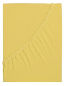 B.E.S. - Petrovice, s.r.o. Prostěradlo Jersey česaná bavlna MAKO - Žlutá 90 x 200