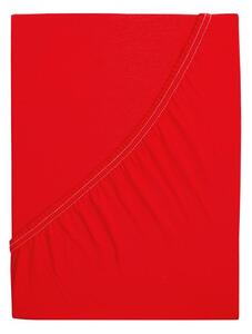 B.E.S. - Petrovice, s.r.o. Prostěradlo Jersey česaná bavlna MAKO - Červená 120 x 200
