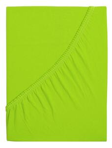 B.E.S. - Petrovice, s.r.o. Prostěradlo Jersey česaná bavlna MAKO - Svítivá zelená 90 x 200