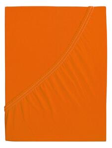 B.E.S. - Petrovice, s.r.o. Prostěradlo Jersey česaná bavlna MAKO - Sytá oranžová 90 x 200