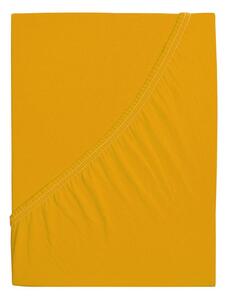 B.E.S. - Petrovice, s.r.o. Prostěradlo Jersey česaná bavlna MAKO - Sytá žlutá 140 - 160 x 200