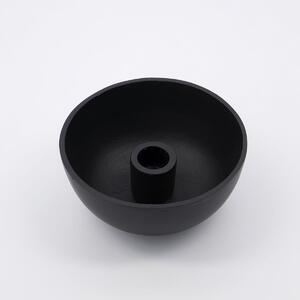 Kovový svícen Crown Black ⌀ 12,5 cm