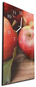Nástěnné hodiny ovoce červená jablka 30x60cm - plexi