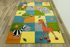 Makro Abra Dětský kusový koberec Rainbow 11379/120 zvířata barevný Rozměr: 300x400 cm