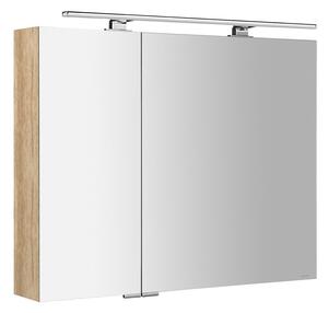 Sapho MIRRÓ galerka s LED osvětlením, 90x70x16cm, dub alabama MC090-0022