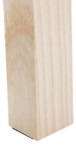 Stojací lampa, bílá / přírodní dřevo, LILA TYP 6