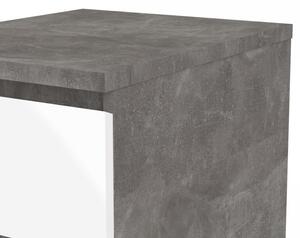 Noční stolek Naia 76230 bílý lesk/beton - TVI