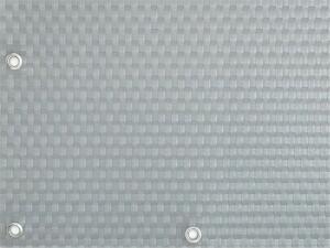 Balkonová ratanová zástěna s očky MALMO, světle šedá, výška 90-100 cm šířka 300-500 cm 1300 g/m2 MyBestHome Rozměr: 90x300 cm