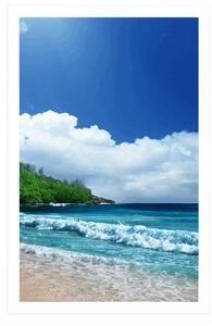 Plakát pláž na ostrově Seychely