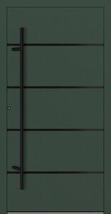 Hliníkové vchodové dveře FM Turen Premium P90 M22 BLACKLINE zelená RAL6009