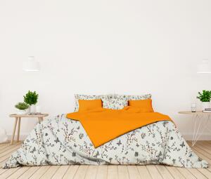 Ervi bavlněné povlečení - romantický vzor/oranžové