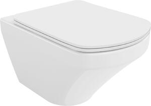 Mexen Vito, závěsné WC Rimless 54,5 x 37 cm s pomalu padajícím sedátkem z duroplastu, bílá, 30174000