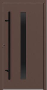 Hliníkové vchodové dveře FM Turen Premium P90 M21 BLACKLINE cihlově červená RAL3009